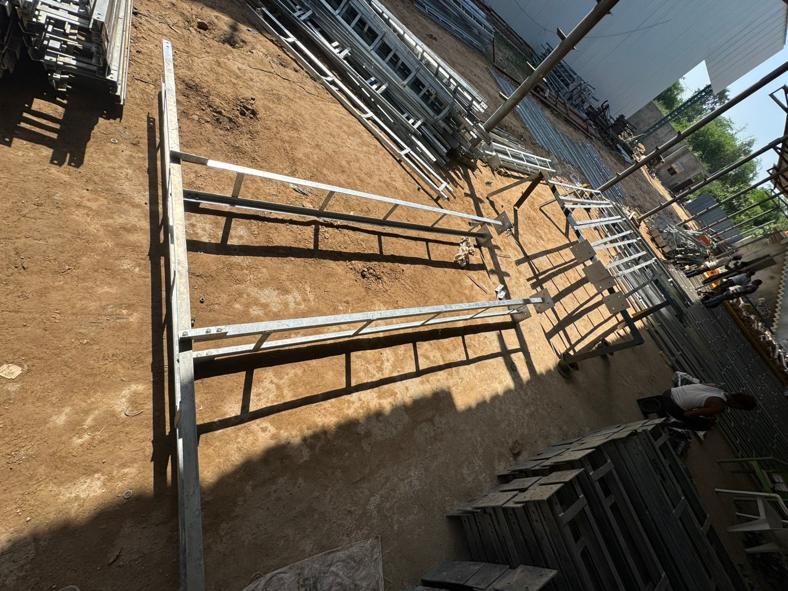 Fabricated galvanized solar frame assembly