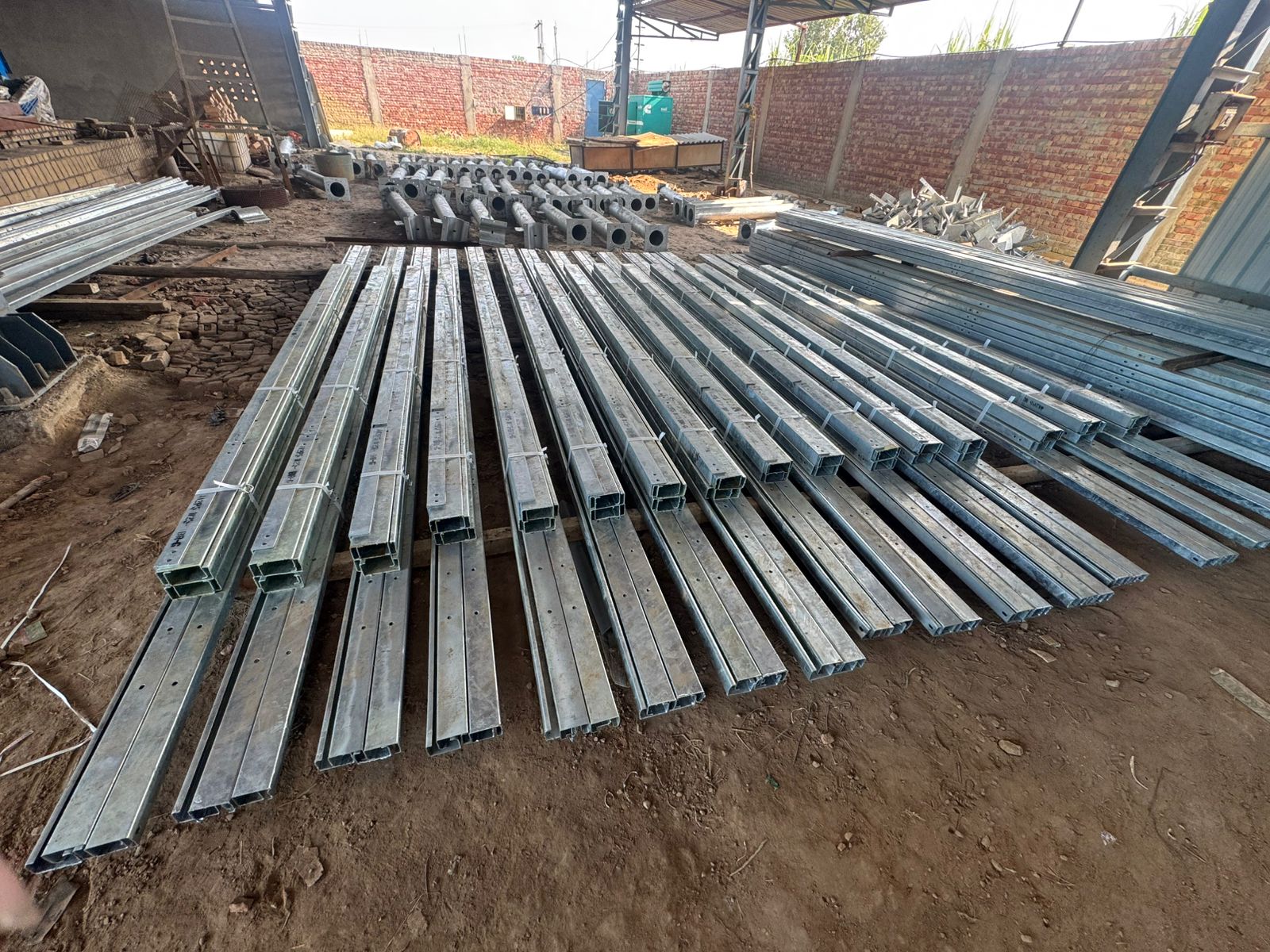 Galvanized solar mounting structure members